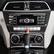 Suitable for 2007-2013 BENZ W204 C300 C250 C180 C200 C260 real carbon fiber stickers CD panel sticke