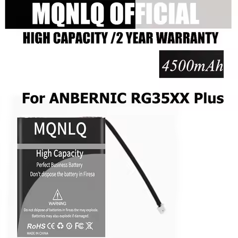 4500mAh For ANBERNIC RG35XXSP RG35XX Plus Battery New 3.7V Rechargeable Bateria