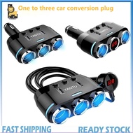 USB Port car charger 3-port full-function car plug Car Charger DC 12V/24V Outlet Multifunctional Car Splitter 3.1A 100W
