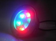 自動變色 LED 游泳池 假山池塘水底燈 庭院地底燈　DC:12~24v 全防水型 6燈株