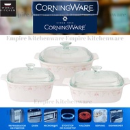 Corningware 6pcs casserole | Blooming pink | 1L, 1.5L, 3L