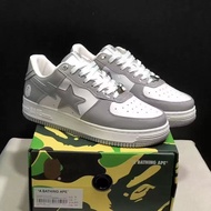 25-36 Bape Star ape head children's low-top skateboard shoes fashion trend shiny upper sports shoes