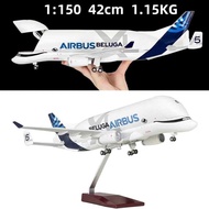 42CM Big Beluga Airplane Model Airbus A330 Super Transport Airplane Decoration Birthday Gift Childre