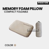 Outdoor Camping Memory Foam Pillow Foldable Compact Square Pillow