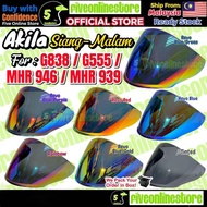 AKILA Visor G838 / G555 / MHR 946 / MHR 939 For Day & Night Use REVO Helmet Visor V838 MHR Cermin To