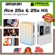 Amaran Ace 25x Pocket Bi-Color LED Light: Boost Mode Up to 32W, Bi-Color Mini Video Light (2,700-6,5