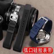 2023 New☆☆ Rubber watch strap is suitable for Seiko IWC Portugal IW390211 curved silicone strap 22mm folding buckle accessories
