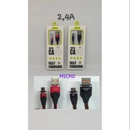 Golden Lake 2.4A Micro USB Data Cable Fast Charging Data Cable Fast Charging Micro USB 2.4A