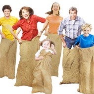 CWLAKON 6 Pack Large Burlap Potato Sack Race Bags for Kids Adults, Field Day Family Reunion 4th of J