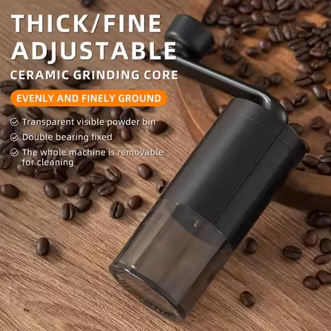 Coffee Bean Grinder, Portable Grinder, Adjustable Thickness Grinder, Office Outdoor Hand Cranked Cof