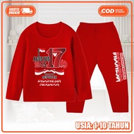 MERAH One Set Baju Hut Ri 80 Stelan Bju Amak Perempuan Cool Outfit Girls' Clothes 17An Baj 1 Set Bj 