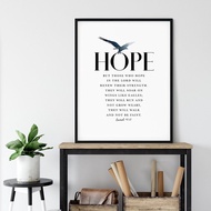 Eagle Print Christian Wall Art of Isaiah 40:31 They Will Soar On Wings Like Eagles Bible Verse Print