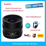 Rockstar 35Mm F1.8 Macro DSLR Camera Lens For Panasonic/Sigma/Leica L Sony E Nikon Z Canon RF Mount Fixed Focus Photography Lens GavinEdisonbZnQ