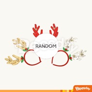 Bando Rusa Natal Glitter Borci Bel Besar (V89) | Telinga Glitter (V91) | Headband Xmas Lucu