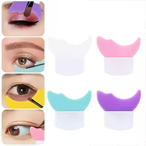 Multi-functional Stencil Wing Tips Silicone Eyebrow Wearing Aid Drawing Eyelashes Aid Reusable Tools