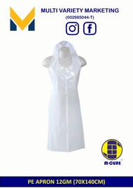 MVM - Hygienic Disposable Plastic Kitchen Apron Bag | 70 X 140CM (100PCS/BAG) PE Apron are used wide