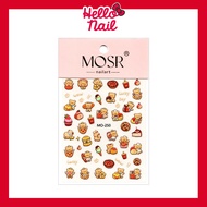 5D Butter Bear Nail Sticker Embossed Art