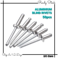 Aluminium Blind Rivet 50pcs Paku Rivet Pop Rivet Blind Rivet 铆钉 泊钉