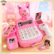 Kuromi Cashier Machine Toy Simulated Supermarket Cash Register Kits Checkout Pretend Play Toy