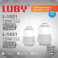 lampu powerbank-lampu cas emergency luby 15 watt L-1031 dengan POWERBANK tahan lama 15 jam