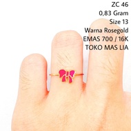 Cincin Emas Asli Kadar 700 / 16K ( TOKO MAS LIA BEKASI )