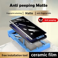 Anti peeping Matte ceramic soft film For Samsung S23 S22 S21 S20 Ultra For Samsung S8 S9 S10 Plus Galaxy Note 20 10 9 8 With Tool Full Coverage Screen Protector Film Not Glass