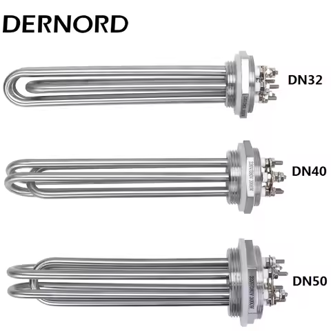 DERNORD Water Heating Element DN32/DN40/DN50 Electric Tubular Water Heater 3KW/4.5KW/6KW/9KW/12KW SU