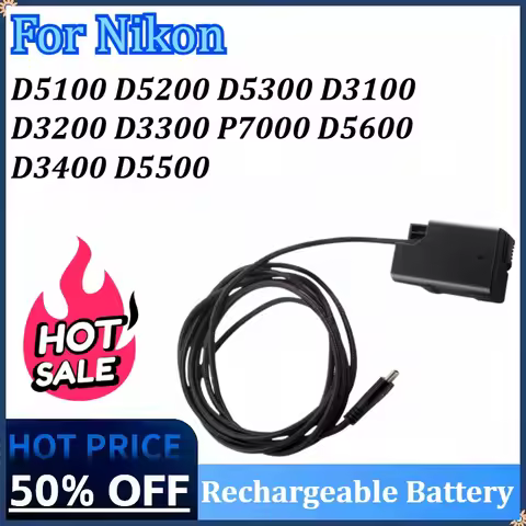 New PD EP-5A Dummy Battery Power Adapter for Nikon D3100 D3200 D3300 D3400 D3500 D5100 D5200 D5300 D