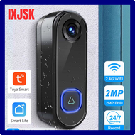 IXJSK 166° Wide Viewing Angle Strong and Stable Signal Wireless Video Doorbell Support Installation of AC16V-24V Power Supply ISKHD