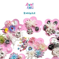 Runibitz | Korean Jelly Shoes Charm Accessories | Shoe Pin Buckle Set | Jibbitz Pin Flower Beads Jib
