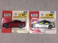 日本版 TAKARA TOMY
TOMICA Mitsubishi Lancer Evolution X No.067 & No.039 英国警察仕様 三菱EVO露荀十代絕版吸塑包裝版全新未開封