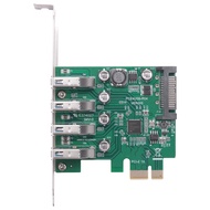 Low Profile 4 Ports Pci-E To Usb 3.0 Hub Pci Express Expansion Card Adapter 5Gbps For Motherboard