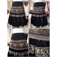 [2hand_thrift] Velvet skirt, waist 82, length 61