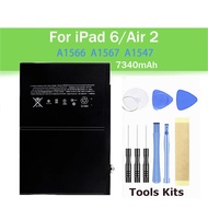 100% ต้นฉบับ IPad 6 อากาศ 2แบตเตอรี่แท็บเล็ต เหมาะสำหรับA1547 A1566 A1567แทนที่7340MAh+ เครื่องมือ ร