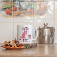 Sarcasm Burnt Calories Cat Mug Ironical Burnt Calories Cat Cup Funny Coffee Cup