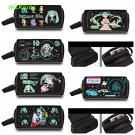 NICKOLAS Hatsune Miku Pencil Case, Large Capacity Multi-layered Stationery Storage Bag, Kids Gift Co