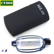 868 blue folding glasses with 1 degree lens, folding frame glasses