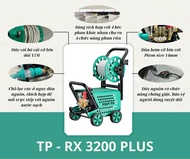 Máy rửa xe bán công nghiệp Toàn Phát TP-RX 3200 plus công suất 3200W motor đồng 100% bảo hành 12 thá