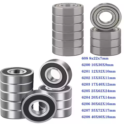 10PCS ABEC-5 подшипники 608 6204 6205 6206 6207 6208 ZZ 2RS Metal Seal High Quality Deep Groove Ball