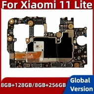 8-256GB Mi 11 Lite 8-256GB Mi 11 Lite Original Unlocked 5G Motherboard For Mi 11 Lite 11Lite 128GB 256GB Main Logic Circuits Board Full Chips Global OS