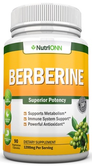 Berberine - 1200Mg Per Serving - 90 Vegetarian Capsules - Pure Berberine HCL Extract Supplement - Su