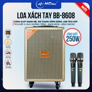 [ Hot Trend 2024 ] Loa Kéo Di Động BB-8608 Mới Nhất - Công Suất 250W Mạch Loa Cao Cấp Bass Đánh Siêu