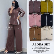 Alora Set By W&W Clothing Suit Latest Simple Modern ModernWanita Made of Premium Knit T-Shirt Materi