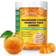 15-in-1 Magnesium Citrate Fiber Gummies with Probiotic Prebiotic for Digestion, Fiber Supplement wit