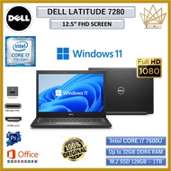 DELL LATITUDE 7280 CORE i7 (7th GEN) 12.5" FHD / UPTO 16GB / 1TB M.2 SSD / HDMI / REFURBISHED LAPTOP