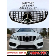 MERCEDES BENZ W207 E250 COUPE FACELIFT MODEL GT SILVER GRILLE WITH LOGO