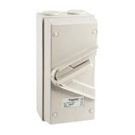 SCHNEIDER Kavacha 35A Triple Pole Weatherproof Isolator Switch (Grey)