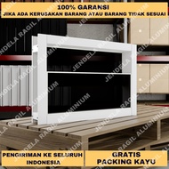 Jendela Boven Aluminium Kaca Zig Zag ZigZag Ukuran Tinggi 30 x Panjang 50 Cm (30x50) Garansi 100%