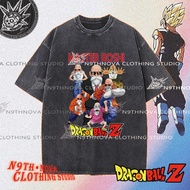 24h shipping N9THNOVA Vegeta printed T-shirt, anime,Dragon Ball, pure cotton washed T-shirt, unisex