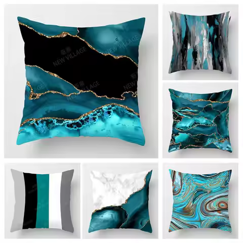 Modern Abstract Green Cushion Cover Home Decor Pillow Cover Sofa Throw Pillow Cover 45x45 40x40 50x5